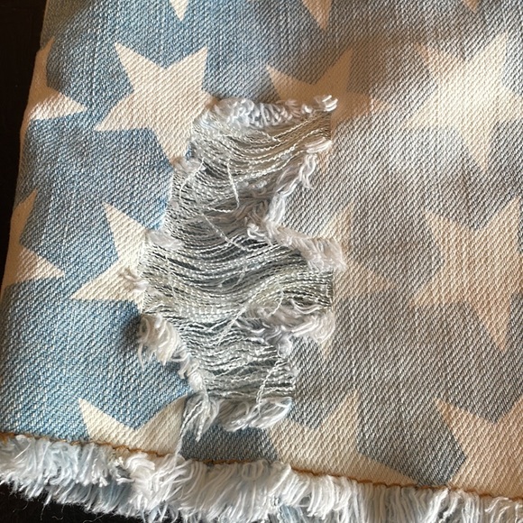 Chi Ole American Flag Stars & Stripes Distressed Denim Jean Shorts - Size Small - Picture 2 of 10